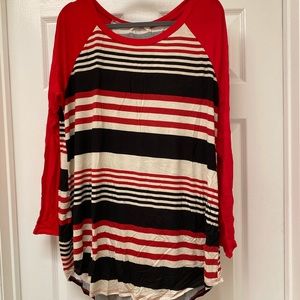 Striped Plus Size Tunic